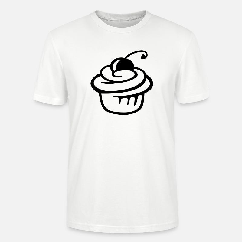 Cupcake Kirsche – Süßer Kuchen & Partyspaß - Stanley/Stella Unisex Bio-T-Shirt CRAFTER - Weiß