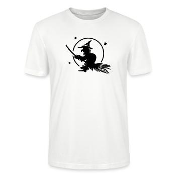 Sorcière, pleine lune, sorcière, pleine lune - T-shirt bio CRAFTER Stanley Stella Unisexe - blanc - Devant - Alina (178cm) & Michal (187cm)