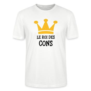 Le Roi des Cons - T-shirt bio CRAFTER Stanley Stella Unisexe - blanc - Devant - Alina (178cm) & Michal (187cm)