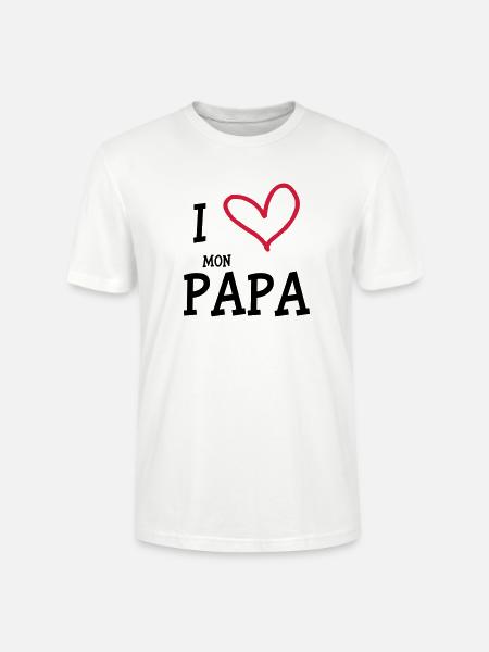 I Love My Dad - Stanley/Stella CRAFTER Unisex Organic T-Shirt - white
