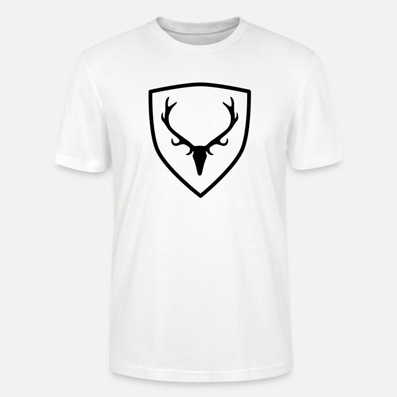 Wappen mit Geweih - Stanley/Stella Unisex Bio-T-Shirt CRAFTER - Weiß
