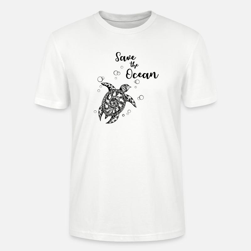 Save the Ocean - Turtle - Stanley/Stella Unisex Bio-T-Shirt CRAFTER - Weiß