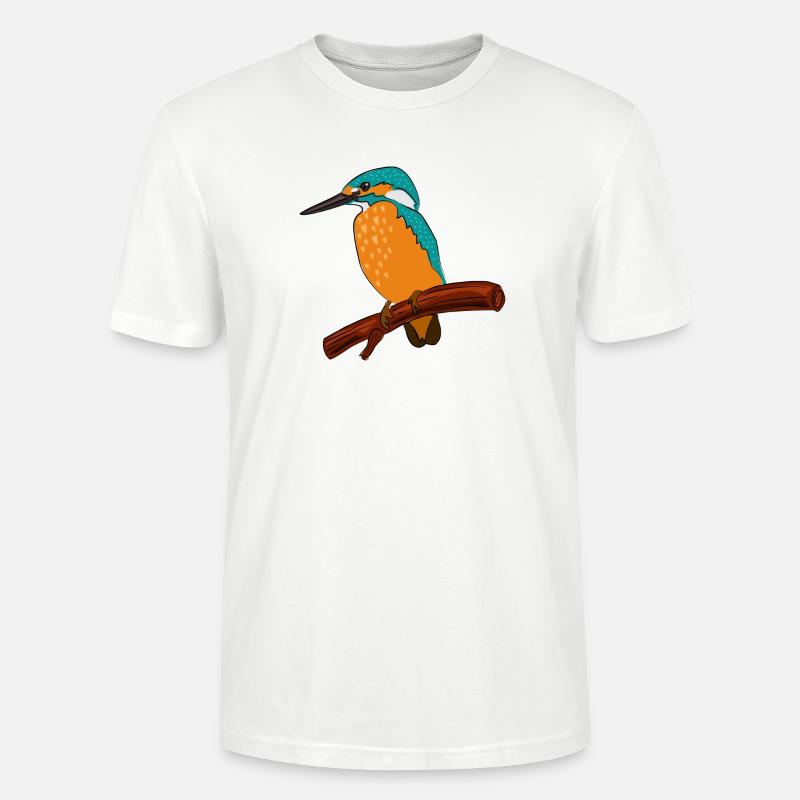 eisvogel vogel bunt - Stanley/Stella Unisex Bio-T-Shirt CRAFTER - Weiß