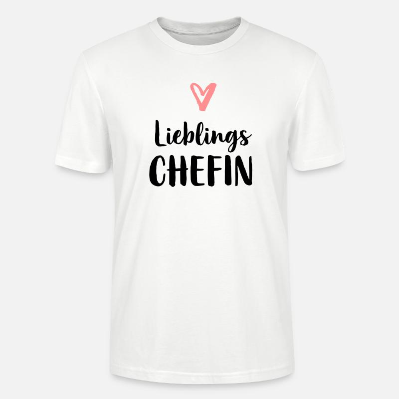 Lieblings Chefin Herz Geschenk Chef - Stanley/Stella Unisex Bio-T-Shirt CRAFTER - Weiß