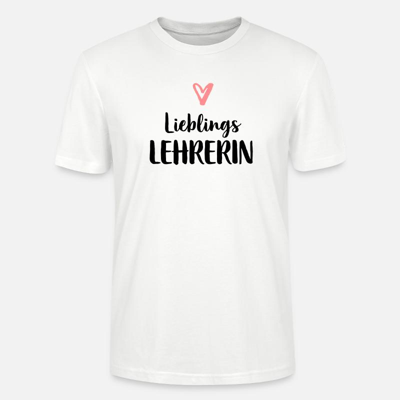 Lieblings Lehrerin Herz Geschenk Schule - Stanley/Stella Unisex Bio-T-Shirt CRAFTER - Weiß