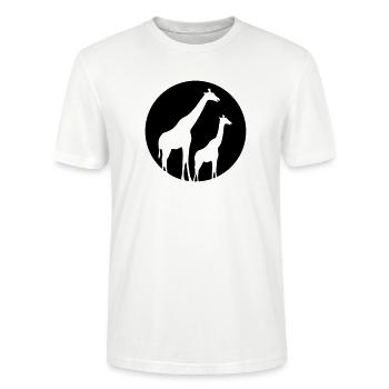 Giraffe - Stanley/Stella Unisex Bio-T-Shirt CRAFTER - Weiß - Vorne - Alina (178cm) & Michal (187cm)