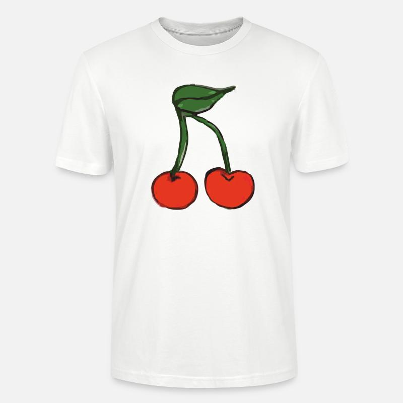 kirsche cherry - Stanley/Stella Unisex Bio-T-Shirt CRAFTER - Weiß