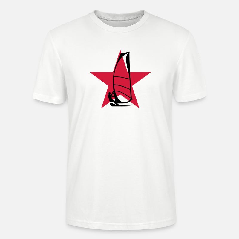 Windsurfen / Windsurfer / Windsurf / Windsurfing - Stanley/Stella Unisex Bio-T-Shirt CRAFTER - Weiß