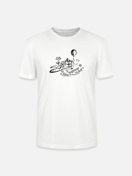 Happy Birthday motif, Congratulations - Stanley/Stella CRAFTER Unisex Organic T-Shirt - white