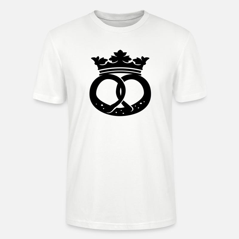 Brezel mit Krone, Brezelkönig - Stanley/Stella Unisex Bio-T-Shirt CRAFTER - Weiß
