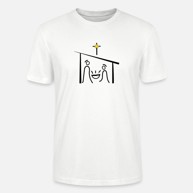 Weihnachtskrippe, Jesus, Weihnacht, Advent - Stanley/Stella Unisex Bio-T-Shirt CRAFTER - Weiß