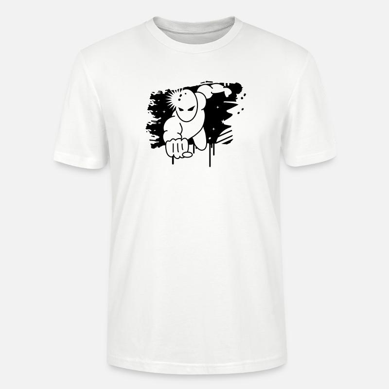 Superheld Graffiti - Stanley/Stella Unisex Bio-T-Shirt CRAFTER - Weiß