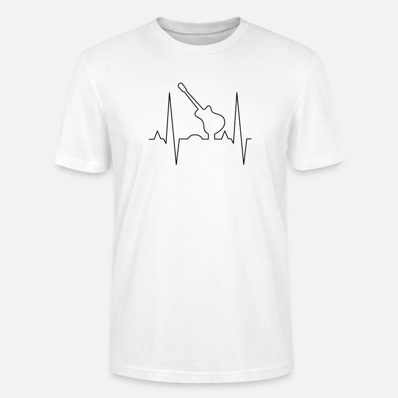 Conception d’impression de guitare - T-shirt bio CRAFTER Stanley Stella Unisexe - blanc