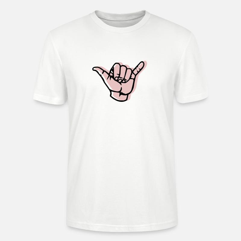 Décalage à la main - T-shirt bio CRAFTER Stanley Stella Unisexe - blanc