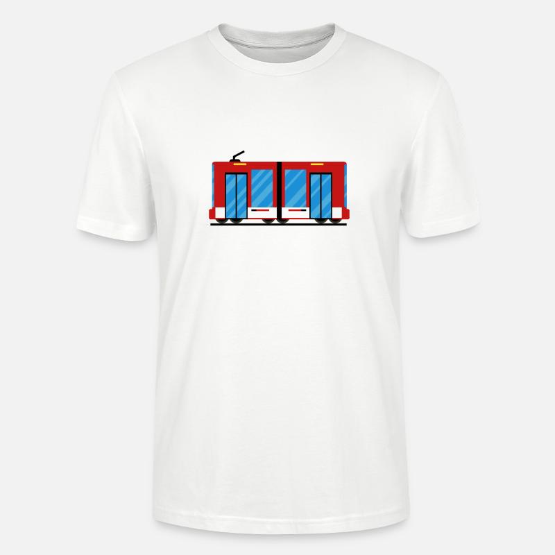 Tram Straßenbahn Zug - Stanley/Stella Unisex Bio-T-Shirt CRAFTER - Weiß