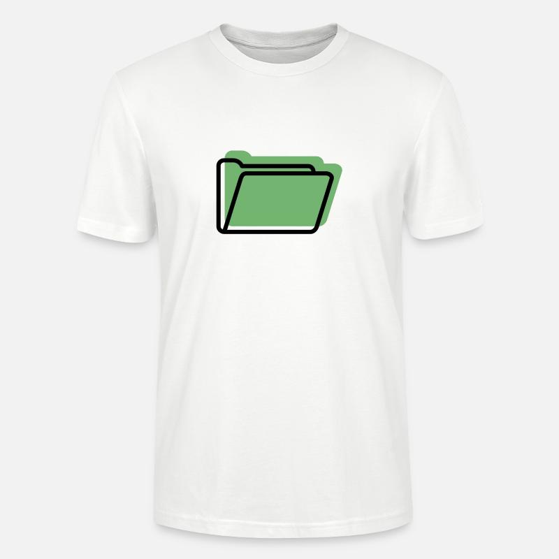 Style de ligne de dossier vert - T-shirt bio CRAFTER Stanley Stella Unisexe - blanc