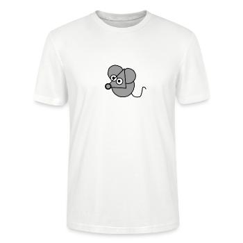 Maus - Stanley/Stella Unisex Bio-T-Shirt CRAFTER - Weiß - Vorne - Alina (178cm) & Michal (187cm)