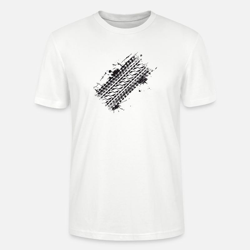 schmutziges Auto Reifenprofil Bremsspur Graffiti - Stanley/Stella Unisex Bio-T-Shirt CRAFTER - Weiß