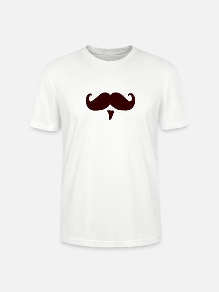 Schnurrbart Schnauz Oberlippenbart Geschenk - Stanley/Stella Unisex Bio-T-Shirt CRAFTER - Weiß