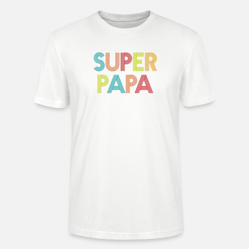 Super Groovy Papa - Stanley/Stella Unisex Bio-T-Shirt CRAFTER - Weiß
