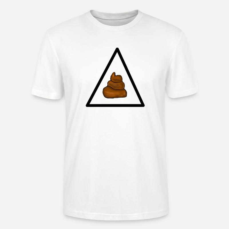 Warnung Scheisse Achtung Kacke - Stanley/Stella Unisex Bio-T-Shirt CRAFTER - Weiß