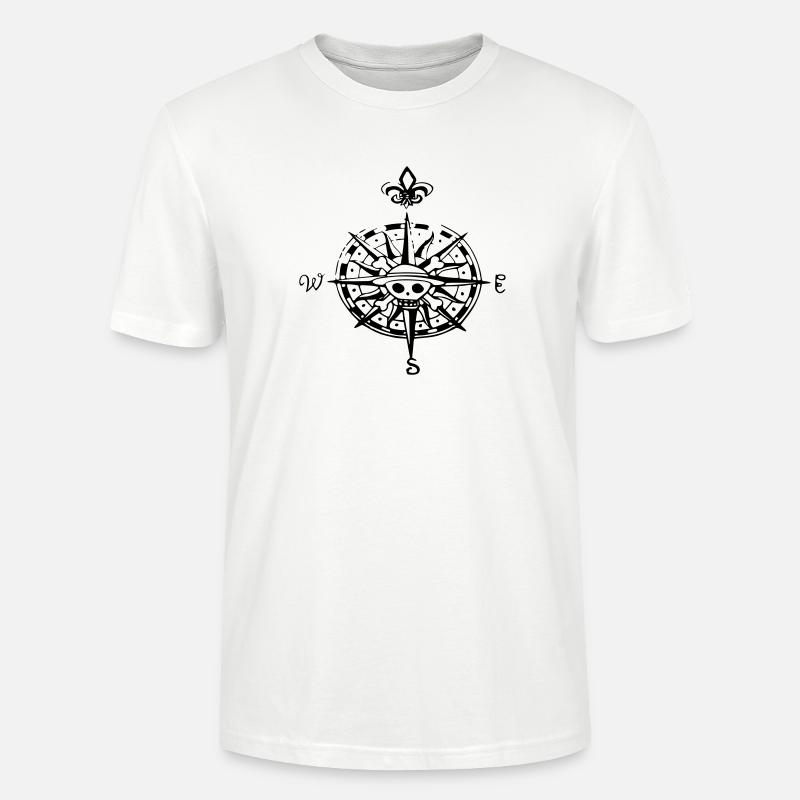 op kompas kompass - Stanley/Stella CRAFTER unisex økologisk T-skjorte - hvit