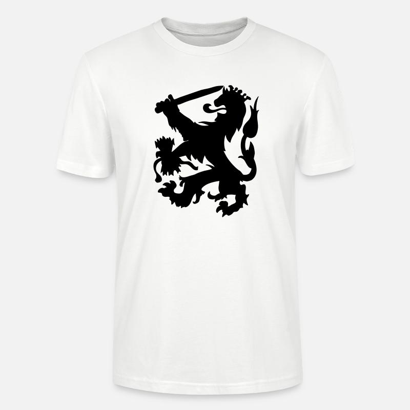 Heraldiker Löwe mit Krone und Schwertschattenfigur - Stanley/Stella Unisex Bio-T-Shirt CRAFTER - Weiß