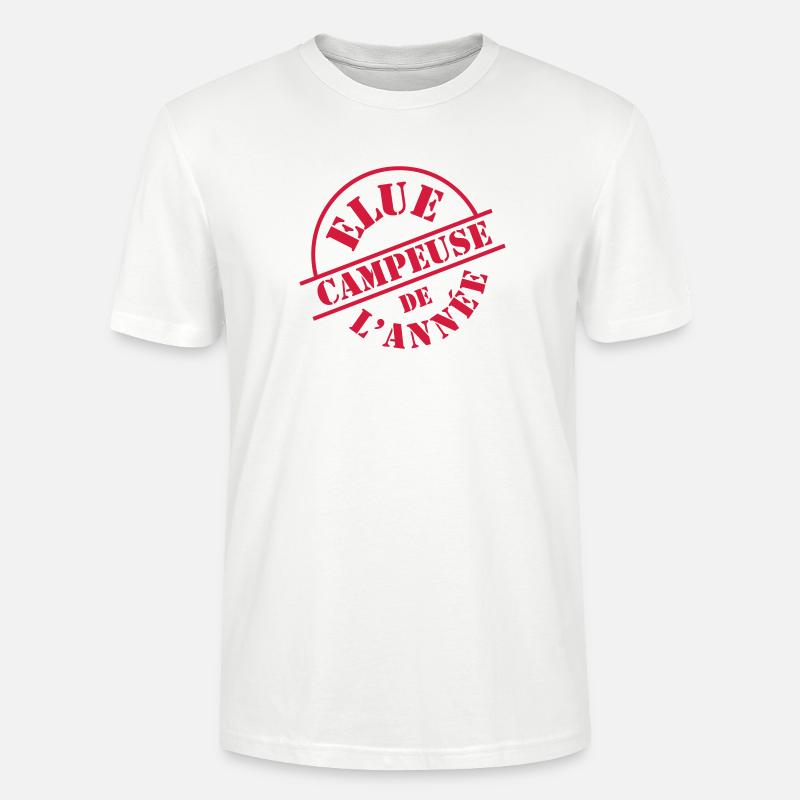 Elue Campeuse de l'année - T-shirt bio CRAFTER Stanley Stella Unisexe - blanc