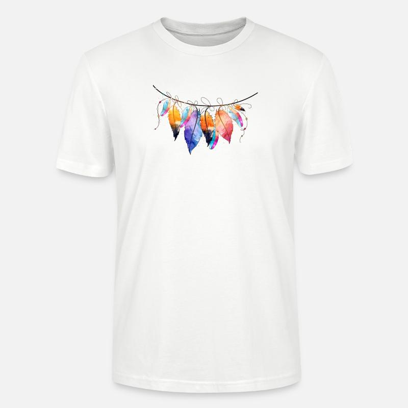 Farbenfroher Traumfänger-Design - Stanley/Stella Unisex Bio-T-Shirt CRAFTER - Weiß