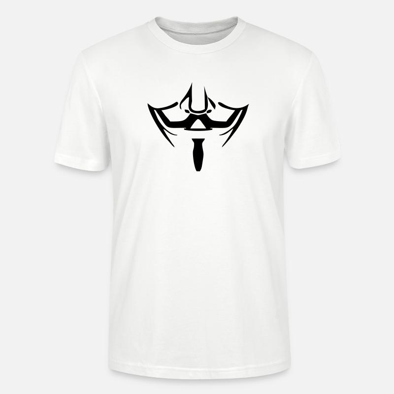 Anonymous Maske - Stanley/Stella Unisex Bio-T-Shirt CRAFTER - Weiß