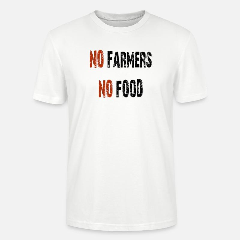 Pas d'agriculteurs pas de nourriture - T-shirt bio CRAFTER Stanley Stella Unisexe - blanc