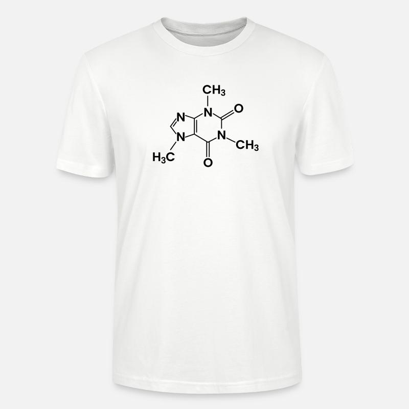 Kaffee Chemische Struktur Koffein - Stanley/Stella Unisex Bio-T-Shirt CRAFTER - Weiß