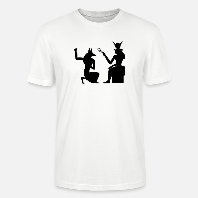 Pyramide Ägyptische Hieroglyphen Pharao - Stanley/Stella Unisex Bio-T-Shirt CRAFTER - Weiß