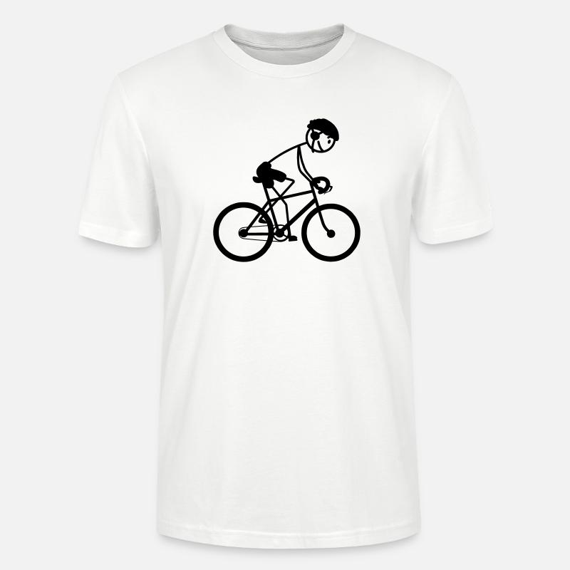 Jung oder Mann auf dem Fahrrad - Stanley/Stella Unisex Bio-T-Shirt CRAFTER - Weiß