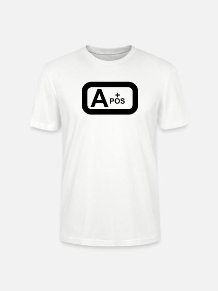 Blutgruppe a pos patch / SYMBOL - Stanley/Stella Unisex Bio-T-Shirt CRAFTER - Weiß