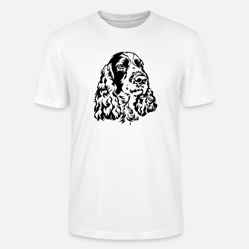Englischer Springer Spaniel Kopf - Stanley/Stella Unisex Bio-T-Shirt CRAFTER - Weiß