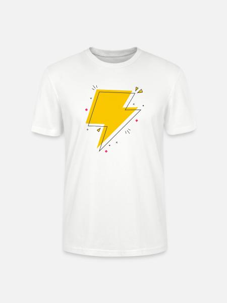 Dynamic Ray in Yellow and Black - Stanley/Stella CRAFTER Unisex Organic T-Shirt - white