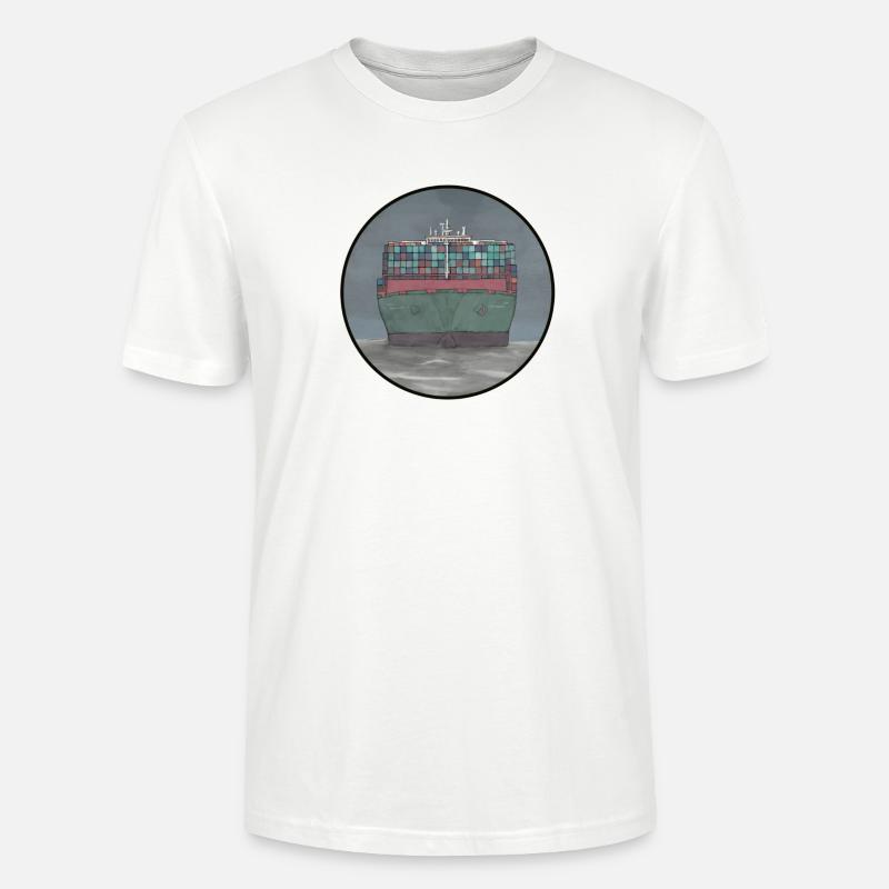 Containerschiff - Stanley/Stella Unisex Bio-T-Shirt CRAFTER - Weiß