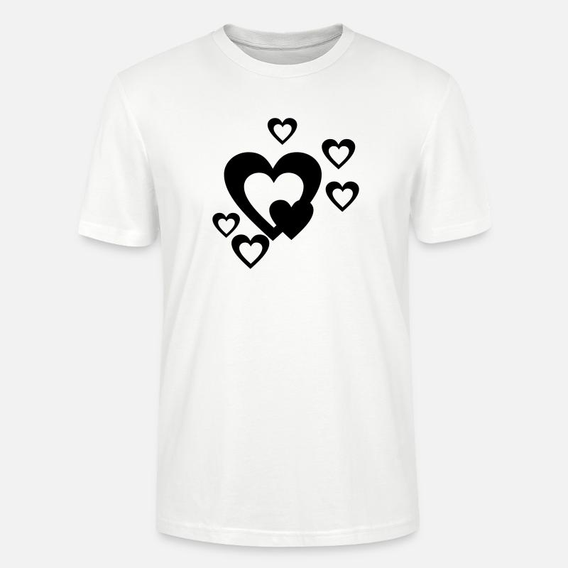 Herz - Stanley/Stella Unisex Bio-T-Shirt CRAFTER - Weiß