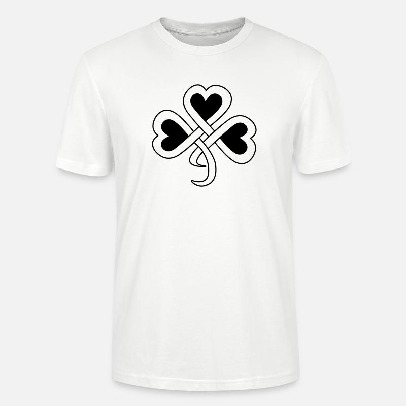 Teinte vectorielle de trèfle celtique - T-shirt bio CRAFTER Stanley Stella Unisexe - blanc