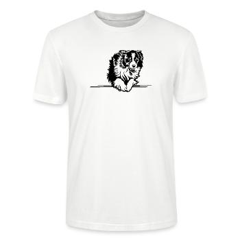 Australian Shepherd - T-shirt bio CRAFTER Stanley Stella Unisexe - blanc - Devant - Alina (178cm) & Michal (187cm)