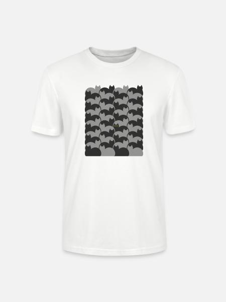 Escher Style Cats texture - Stanley/Stella CRAFTER Unisex Organic T-Shirt - white