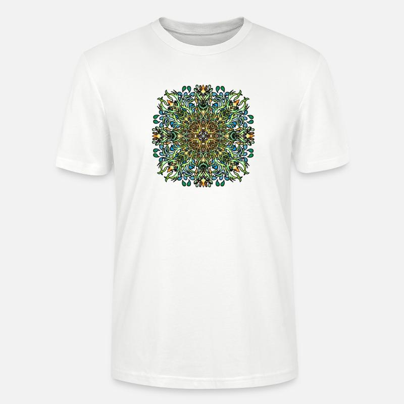 Mandala | Bunt | Leben | Geschenkidee - Stanley/Stella Unisex Bio-T-Shirt CRAFTER - Weiß