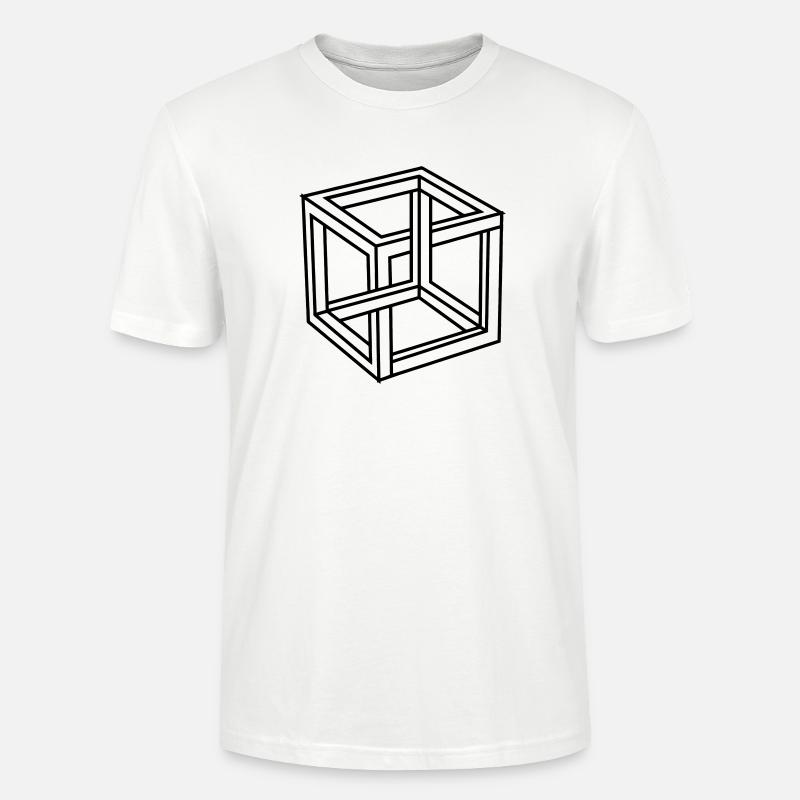 Esher impossible block or square - Stanley/Stella CRAFTER Unisex Organic T-Shirt - white