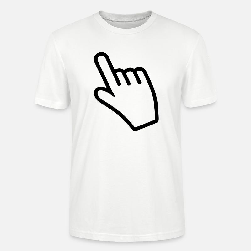 Main pointant quelque chose avec l’index - T-shirt bio CRAFTER Stanley Stella Unisexe - blanc