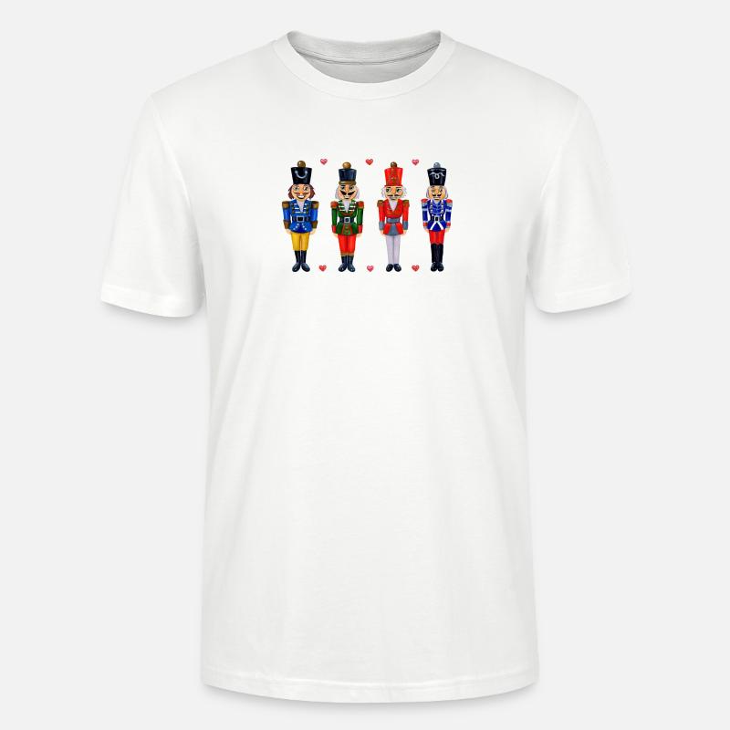 VIER LUSTIGE NUSSKNACKER - Stanley/Stella Unisex Bio-T-Shirt CRAFTER - Weiß
