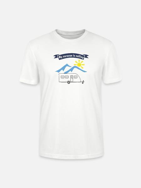 caravan is calling - Stanley/Stella Unisex Bio-T-Shirt CRAFTER - Weiß