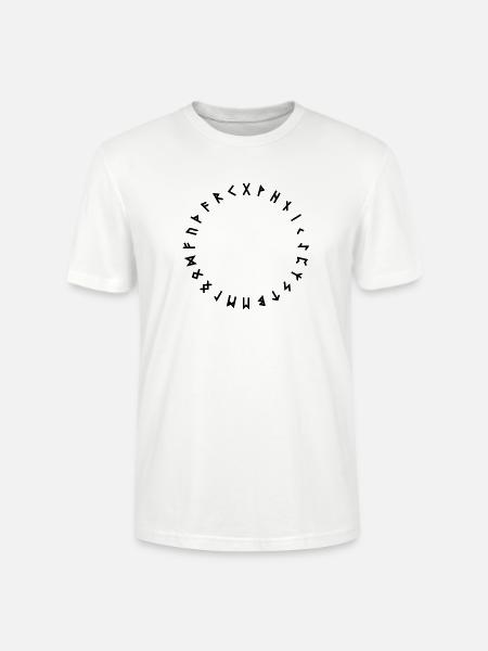 Runenalphabet im Kreis Symbole - Stanley/Stella Unisex Bio-T-Shirt CRAFTER - Weiß