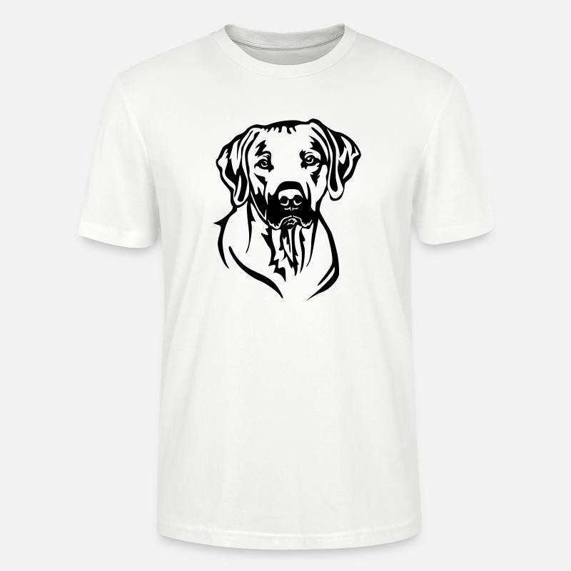 Rhodesian Ridgeback Kopf - Stanley/Stella Unisex Bio-T-Shirt CRAFTER - Weiß