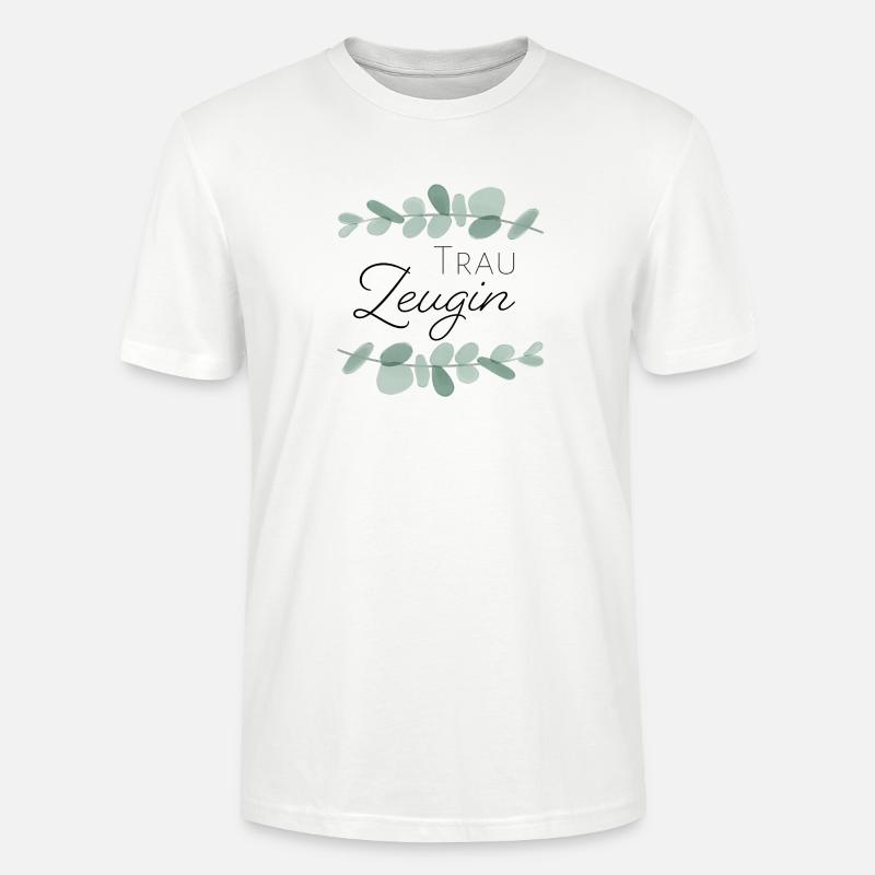 Trauzeugin Eukalyptus - Stanley/Stella Unisex Bio-T-Shirt CRAFTER - Weiß